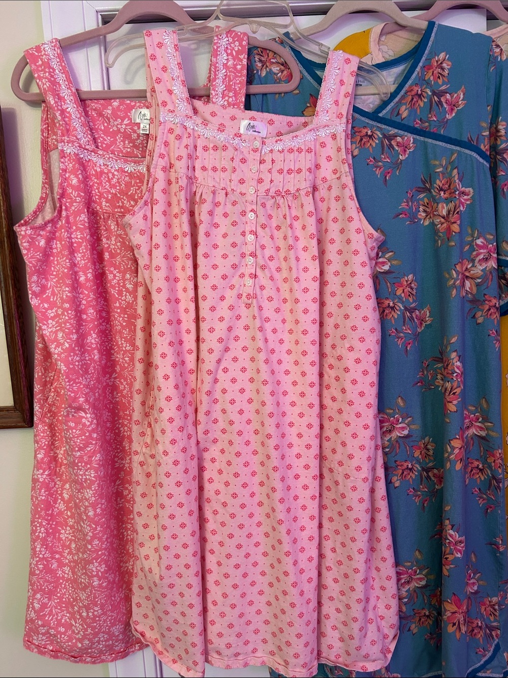 Aria Pink Floral Cotton Nightgown